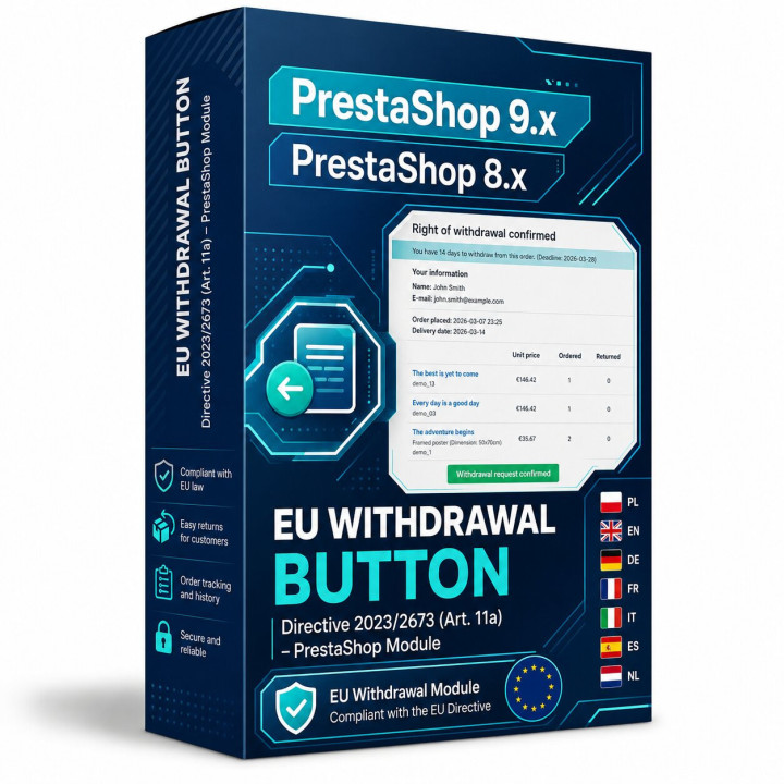 Botón de Desistimiento – Directiva 2023/2673 (Art. 11a) – Módulo PrestaShop